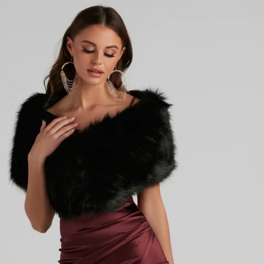 Faux Fur Shawl
